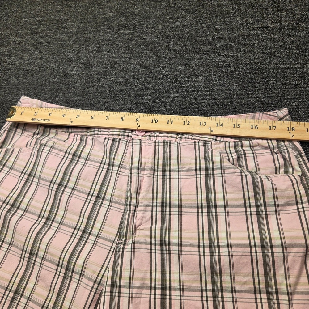 White Stag Shorts Women‎ 16 Pink Plaid Stretch Cotton Casual Preppy Summer - Picture 3 of 8